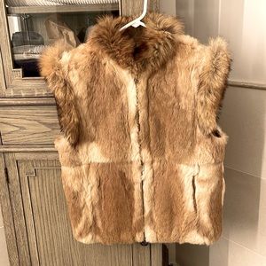 Incredible Vintage Fox and Rabbit Fur Vest